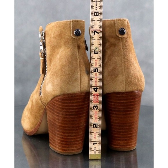 Rag & Bone Margot $325 Women's Ankle Booties Boots Size EU 41 US 11 Suede Tan - Picture 8 of 13